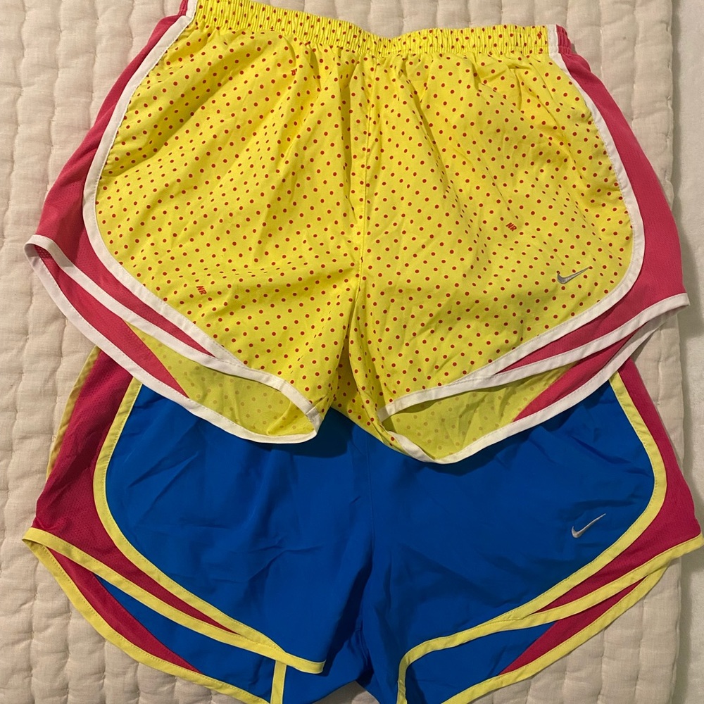 Nike DriFit womens running shorts bundle (2 pairs)